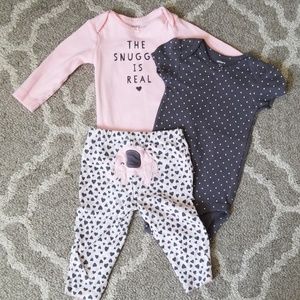Carter's 3pc. Set. Size 9 Months.